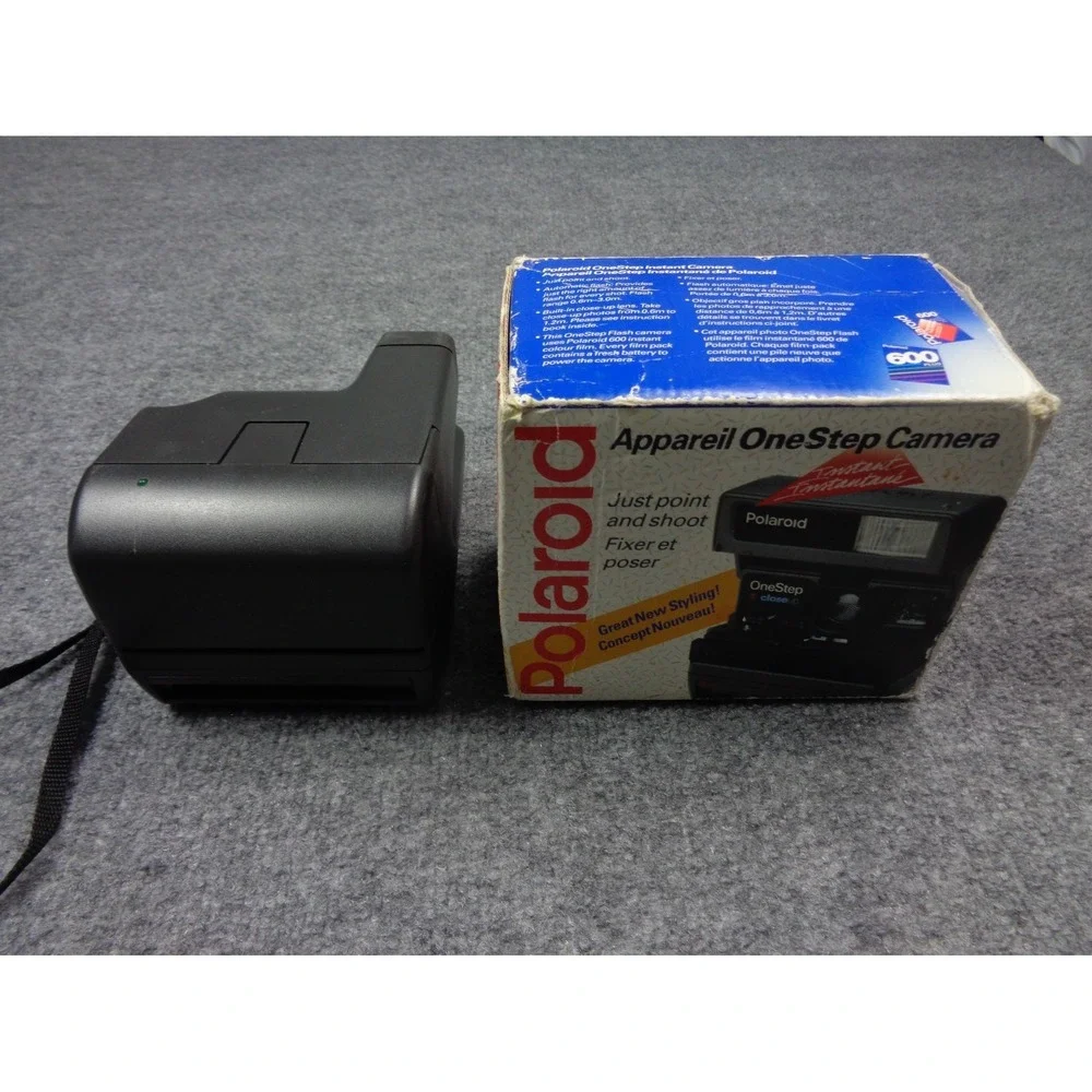 Vintage Polaroid One Step Close Up 600 Film Instant Camera with Strap Box - Picture 3 of 5